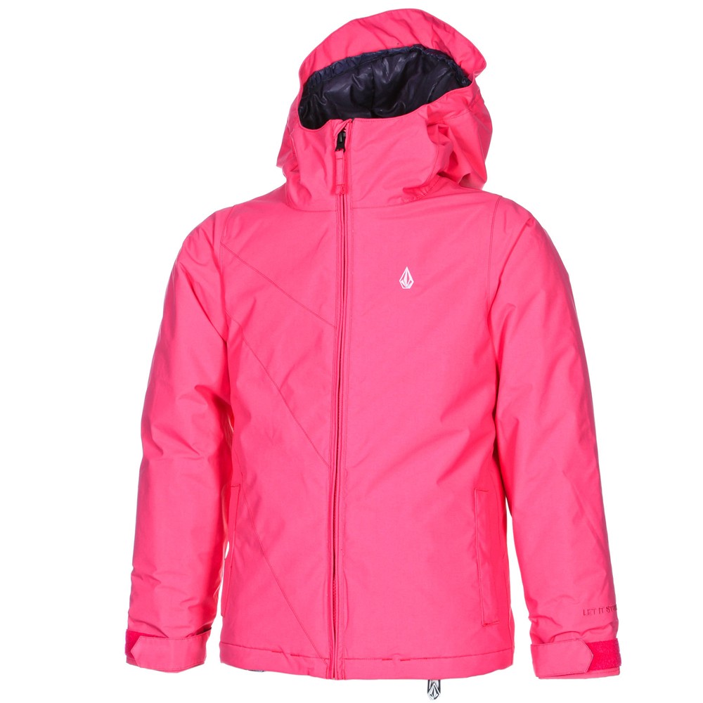 Volcom Bird Insulated Girls Snowboard Jacket, Shocking Pink, swatch