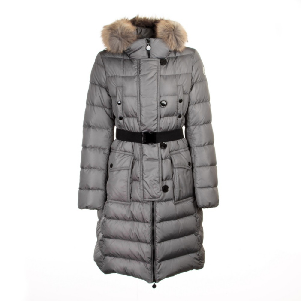 Moncler Genevrier Womens Jacket, Light Grey, swatch
