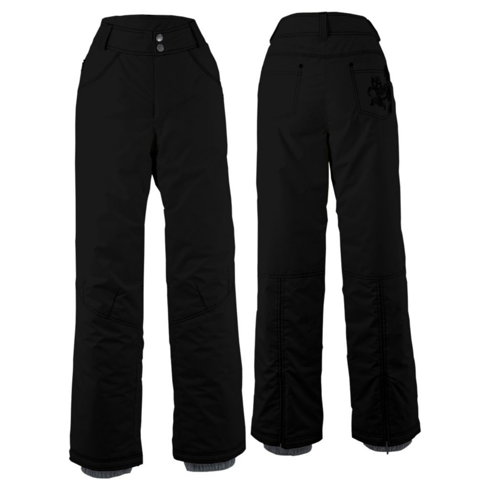 White Sierra Snow Queen Insulated Womens Ski Pants, Black, medium