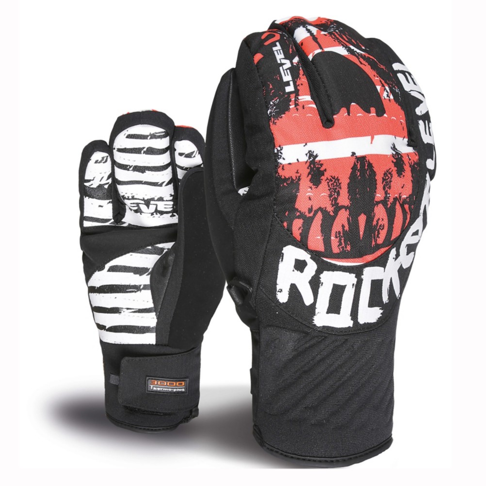 Level Rocker Gloves, White-Red, medium
