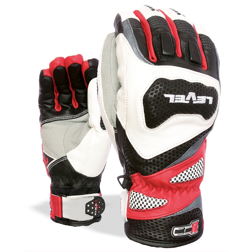Level Race CF Ski Racing Gloves, Red, swatch