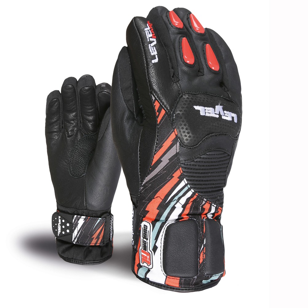 Level Axel CF Junior Ski Racing Gloves, Black, medium