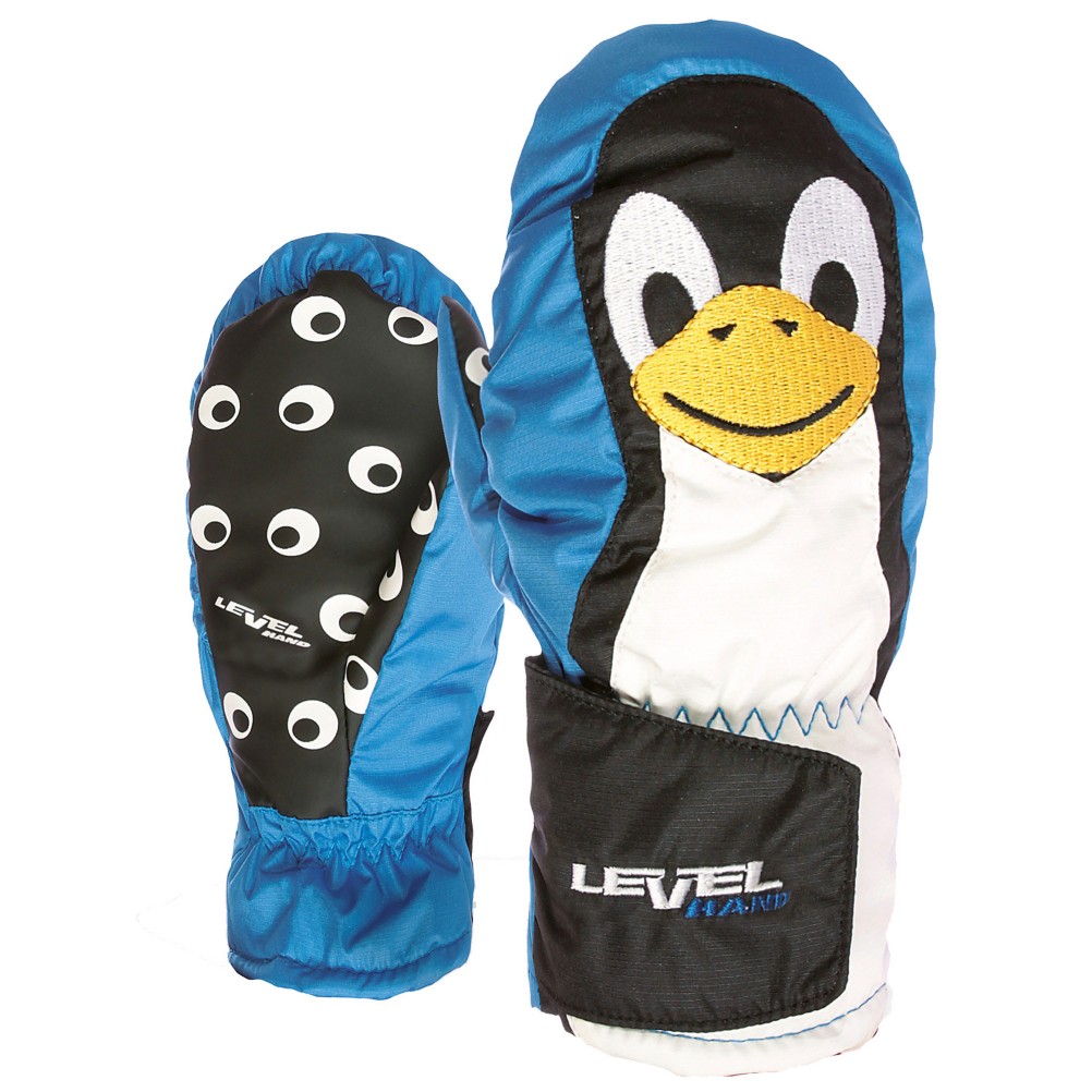 Level Animal Kids Mittens, Royal-Penguin, swatch