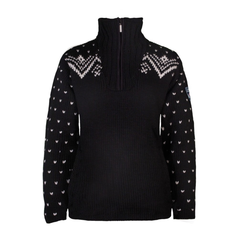 Dale Of Norway Arktis Feminine Womens Sweater, Black-Off White, medium
