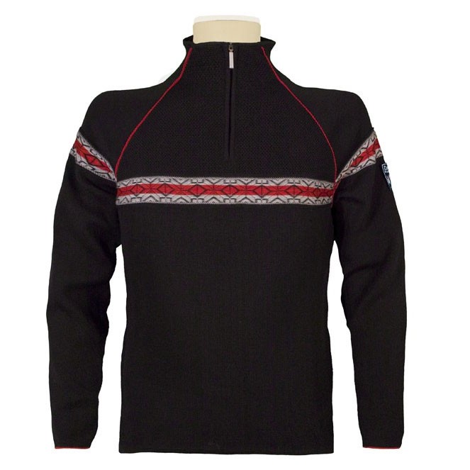Dale Of Norway Viking Masculine Mens Sweater, Black-Off White-Torrero, medium