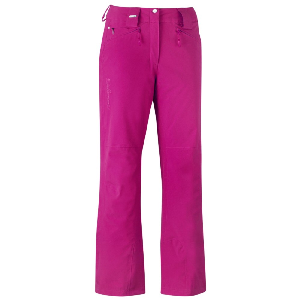 Salomon Brilliant II Womens Ski Pants, Fancy Pink, swatch