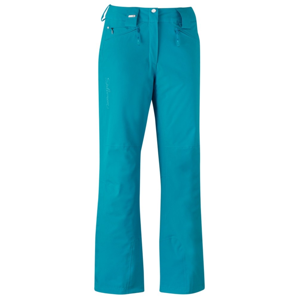 Salomon Brilliant II Womens Ski Pants, Bay Blue, medium