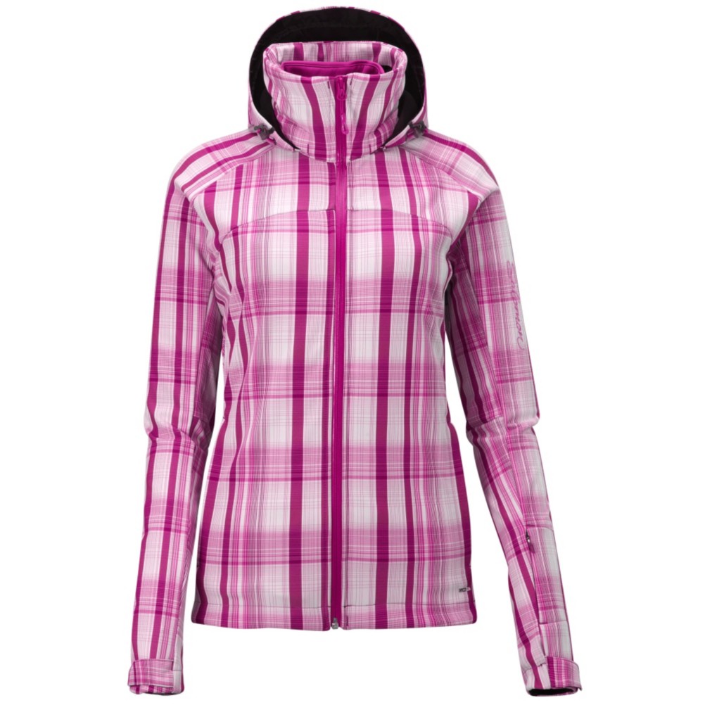 Salomon Snowtrip Premium Womens Insulated Ski Jacket, Fancy Pink-White-Fancy Pink, swatch