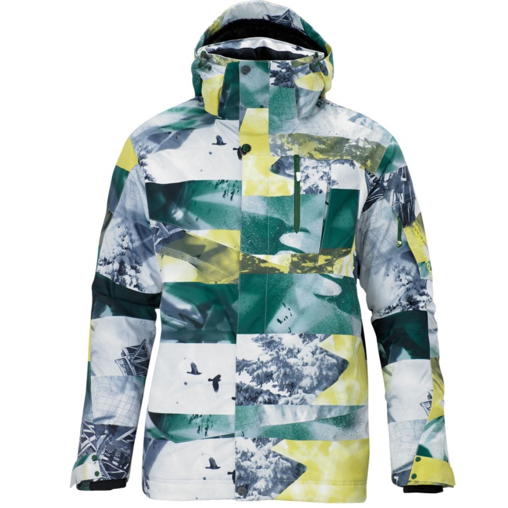 Salomon Zero II Mens Insulated Ski Jacket, Fairplay-Corona Yellow-Black, medium