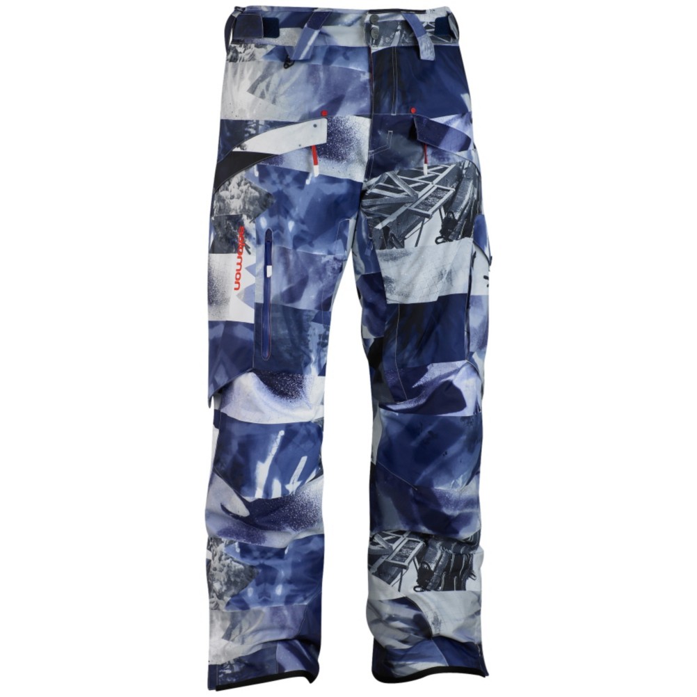Salomon Supernatural II Mens Ski Pants, Astral-Black-White, medium