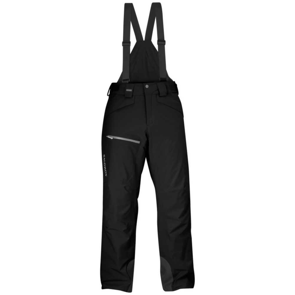 Salomon Chillout II Bib Mens Ski Pants, Black, swatch