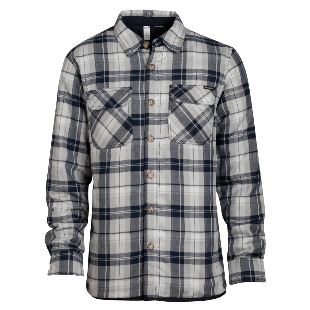 Oakley Evolving Woven Flannel, Stone Gray, medium
