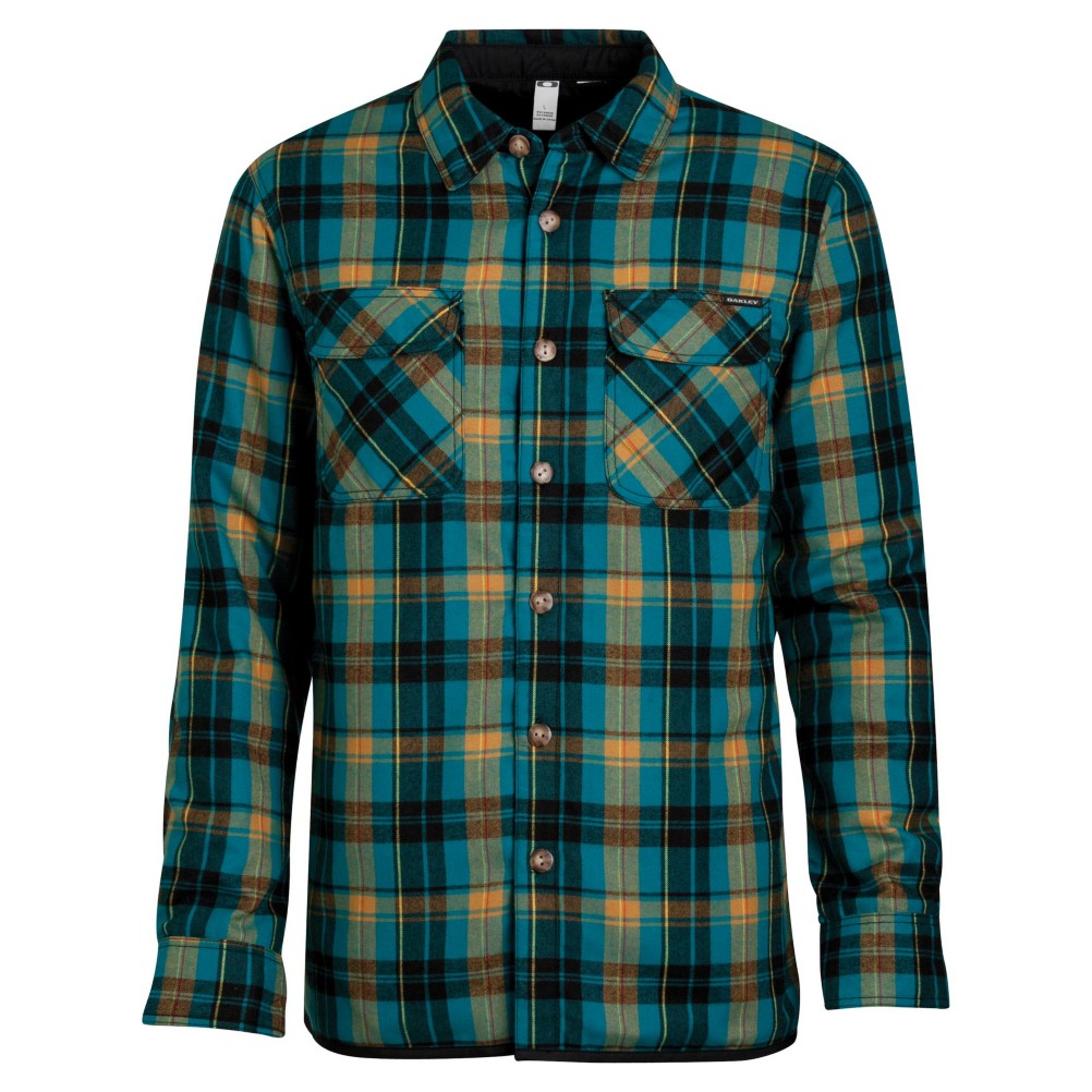 Oakley Evolving Woven Flannel, Aurora Blue, medium