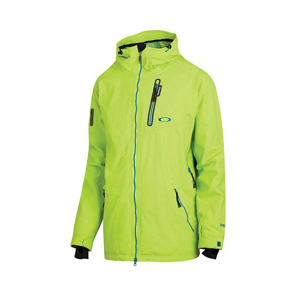 Oakley Great Ascent Mens Shell Ski Jacket, Lightning Green, swatch