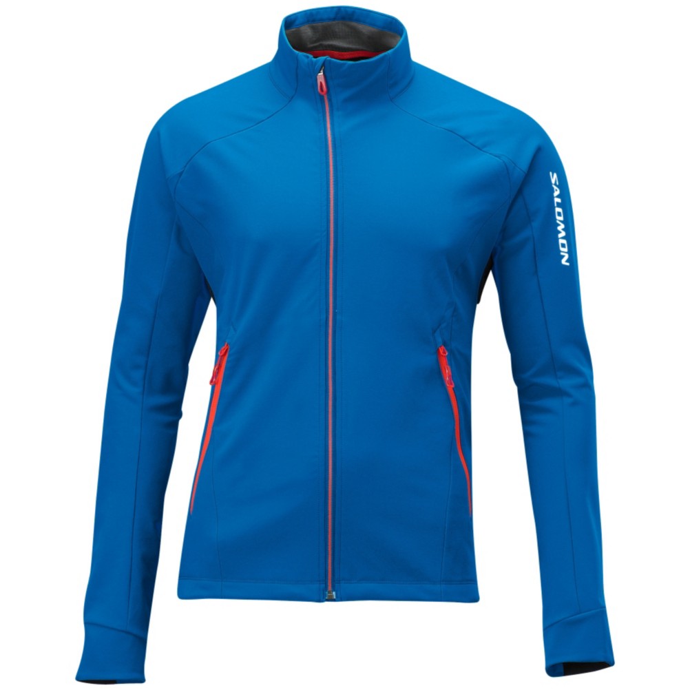 Salomon Momentum 3 Mens Mid Layer, Vibrant Blue-Black, swatch