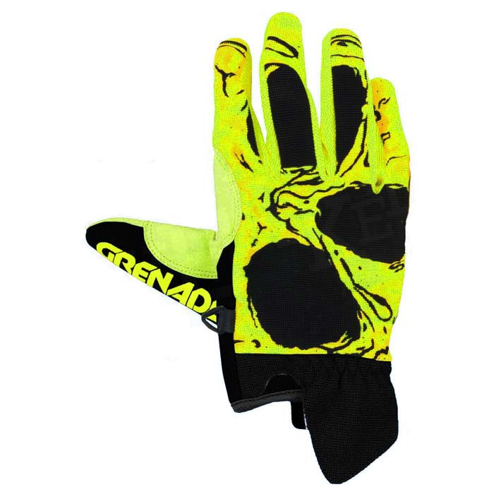 Grenade Skull Gloves, Slime, medium