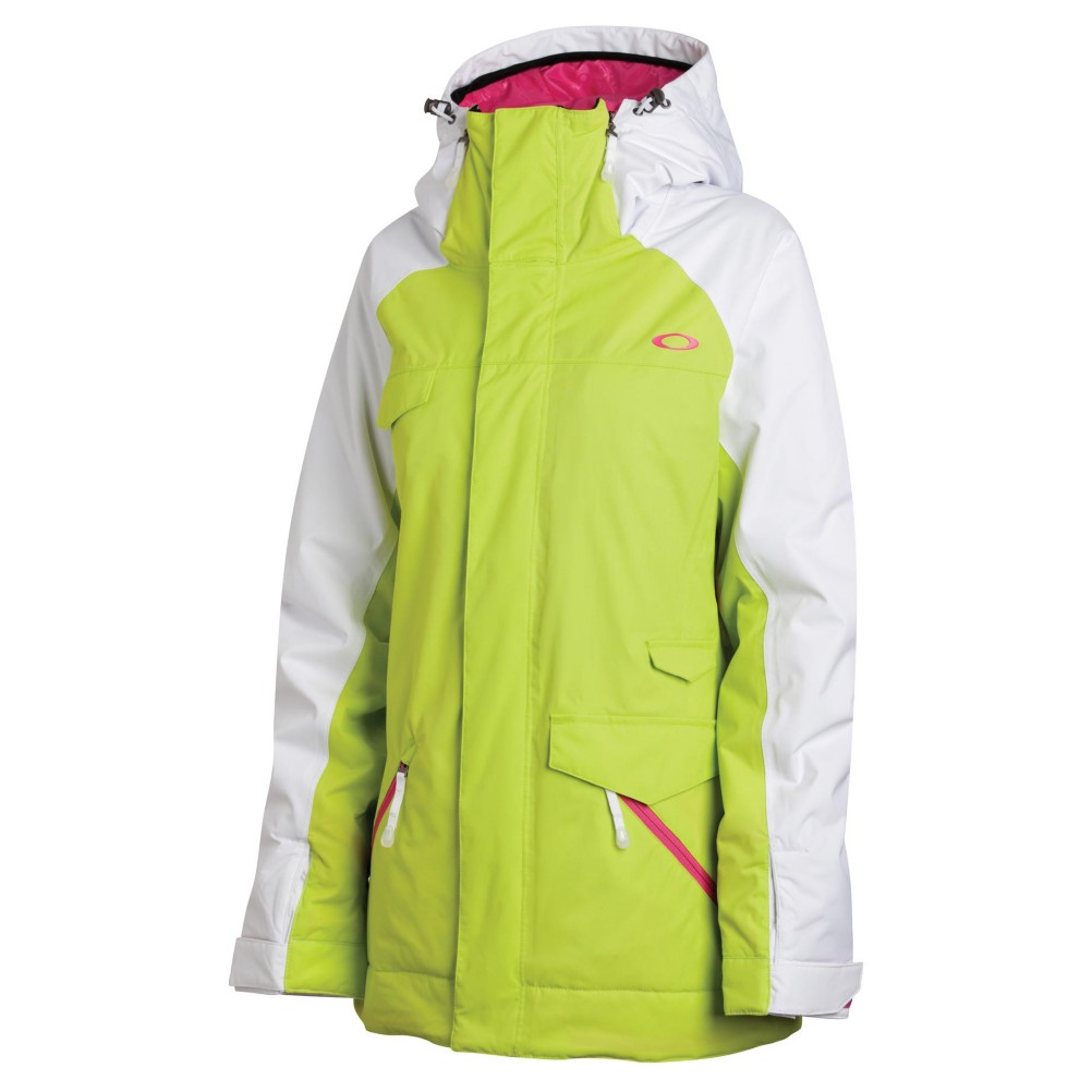 Oakley Grete Womens Insulated Ski Jacket, Lighning Green, swatch