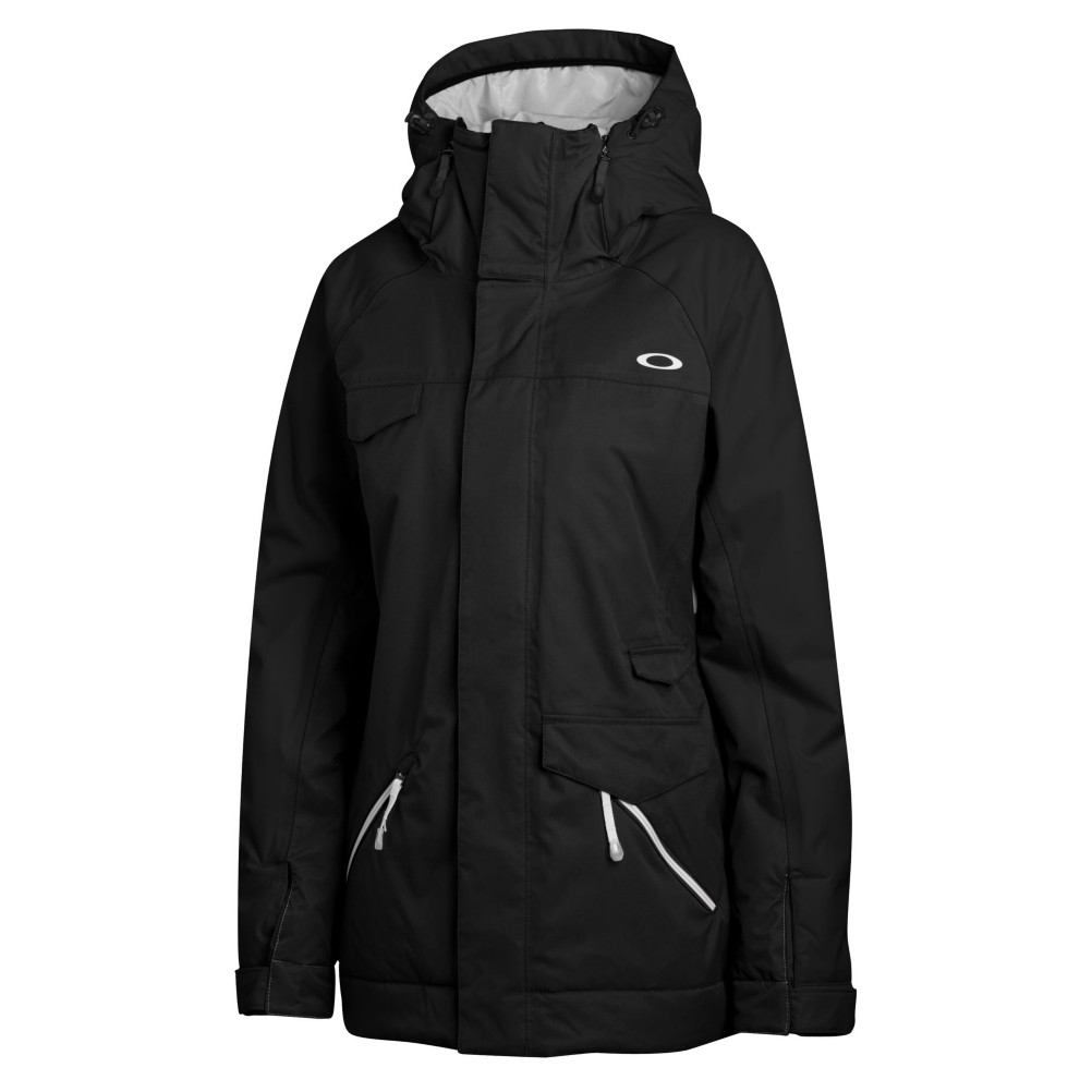 Oakley Grete Womens Insulated Ski Jacket, Jet Black, medium