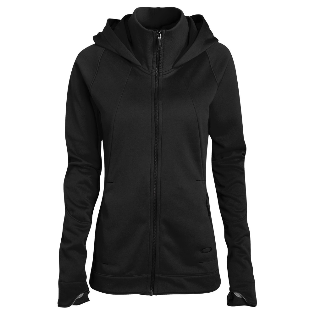 Oakley Malleable Fleece Womens Hoodie, Jet Black, medium