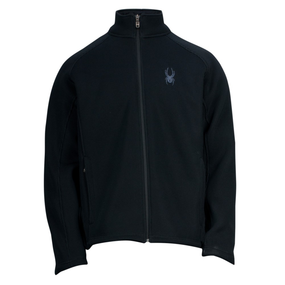 Spyder Core Foremost Full Zip Mens Sweater, Black-Black, medium