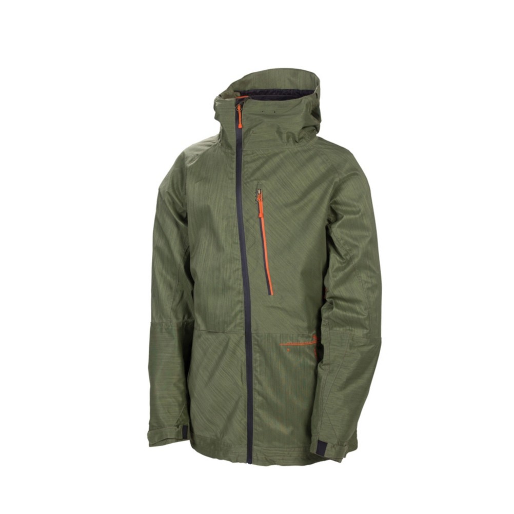 686 Plexus Hydra Thermagraph Mens Insulated Snowboard Jacket, Army Slub, medium