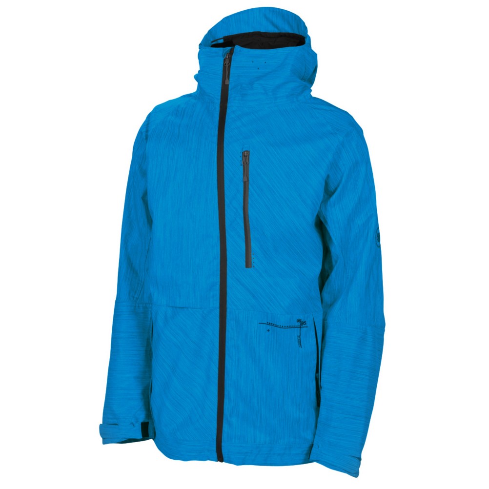 686 Plexus Hydra Thermagraph Mens Insulated Snowboard Jacket, Blue Slub, swatch