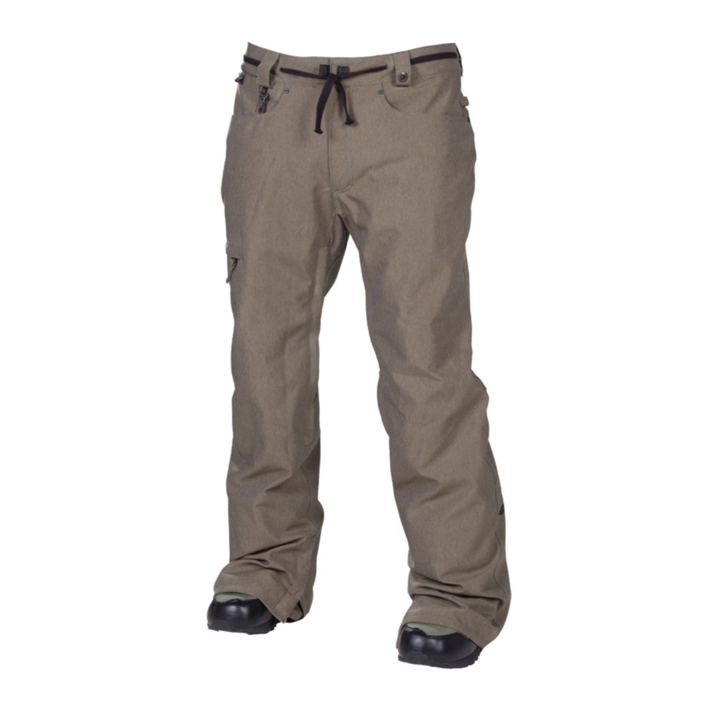 686 Reserved Raw Mens Snowboard Pants, Army Twill Denim, medium