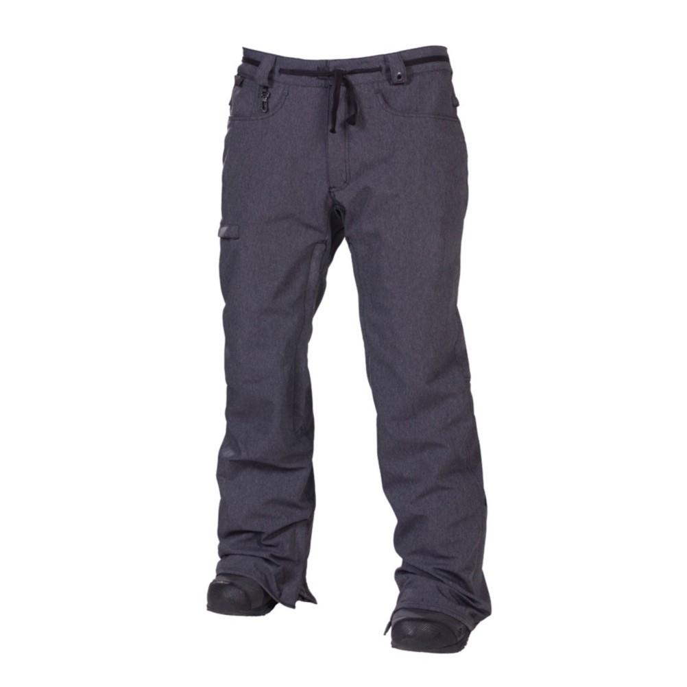686 Reserved Raw Mens Snowboard Pants, Black Twill Denim, medium