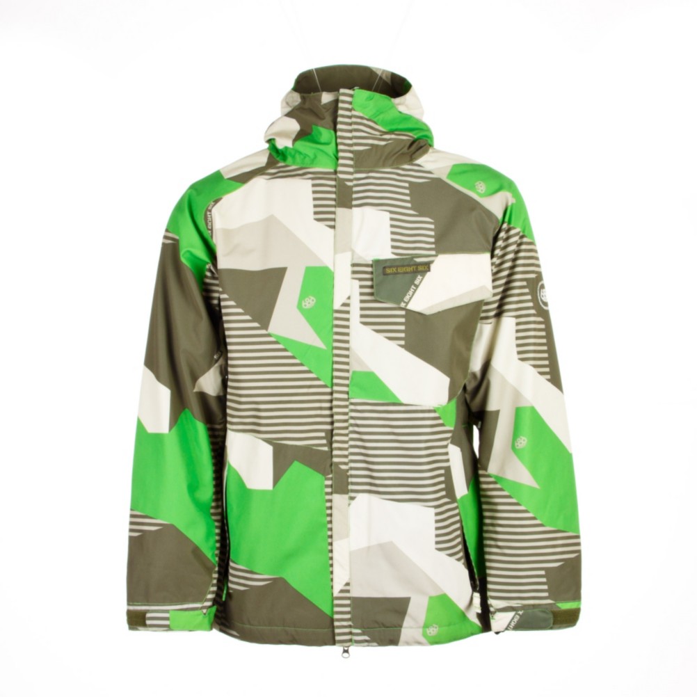 686 Mannual Mix Mens Insulated Snowboard Jacket, Army Mix Camo, medium