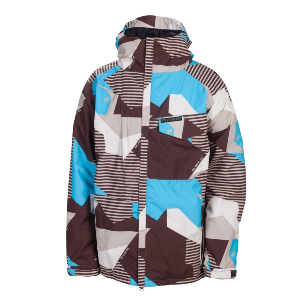 686 Mannual Mix Mens Insulated Snowboard Jacket, Turquoise Mix Camo, swatch