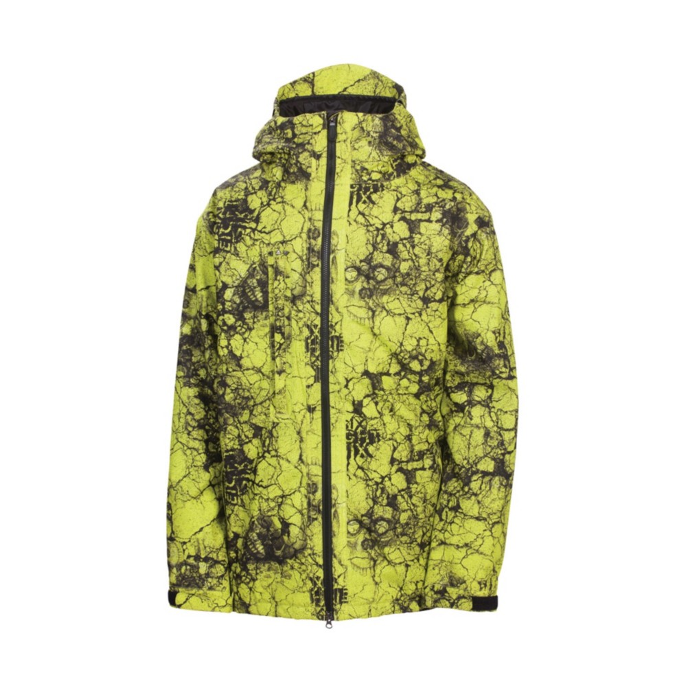 686 Mannual Cracked Mens Insulated Snowboard Jacket, Acid Cracked Skulls, medium