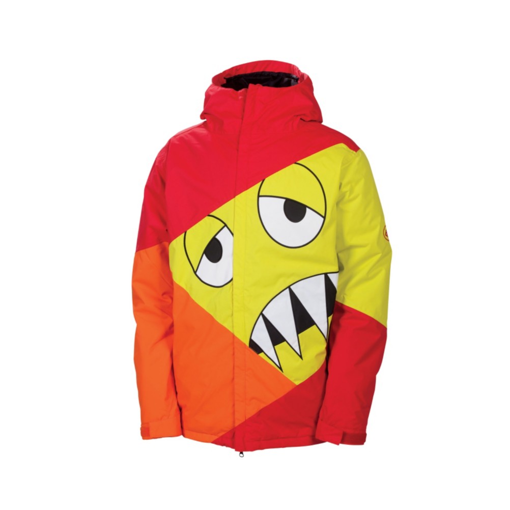 686 Snaggleface Mens Insulated Snowboard Jacket, Red, swatch