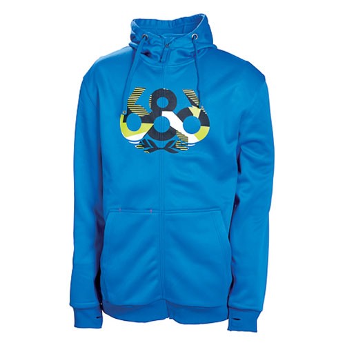 686 Icon Bonded Tech Fleece - Mens Hoodie, Blue, medium