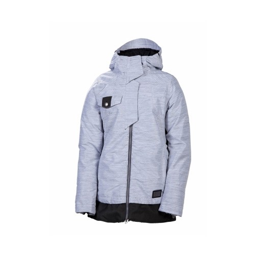 686 Reserved Avalon Womens Insulated Snowboard Jacket, White Slub, swatch