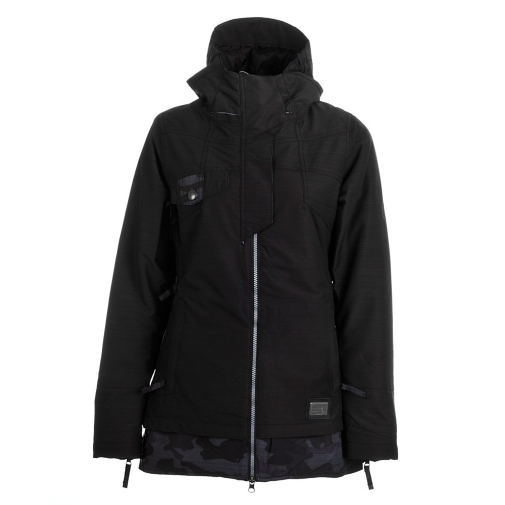 686 Reserved Avalon Womens Insulated Snowboard Jacket, Black Slub, medium