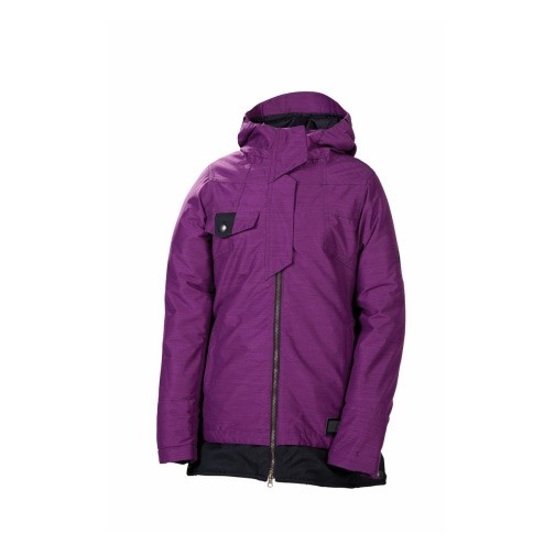686 Reserved Avalon Womens Insulated Snowboard Jacket, Plum Slub, swatch