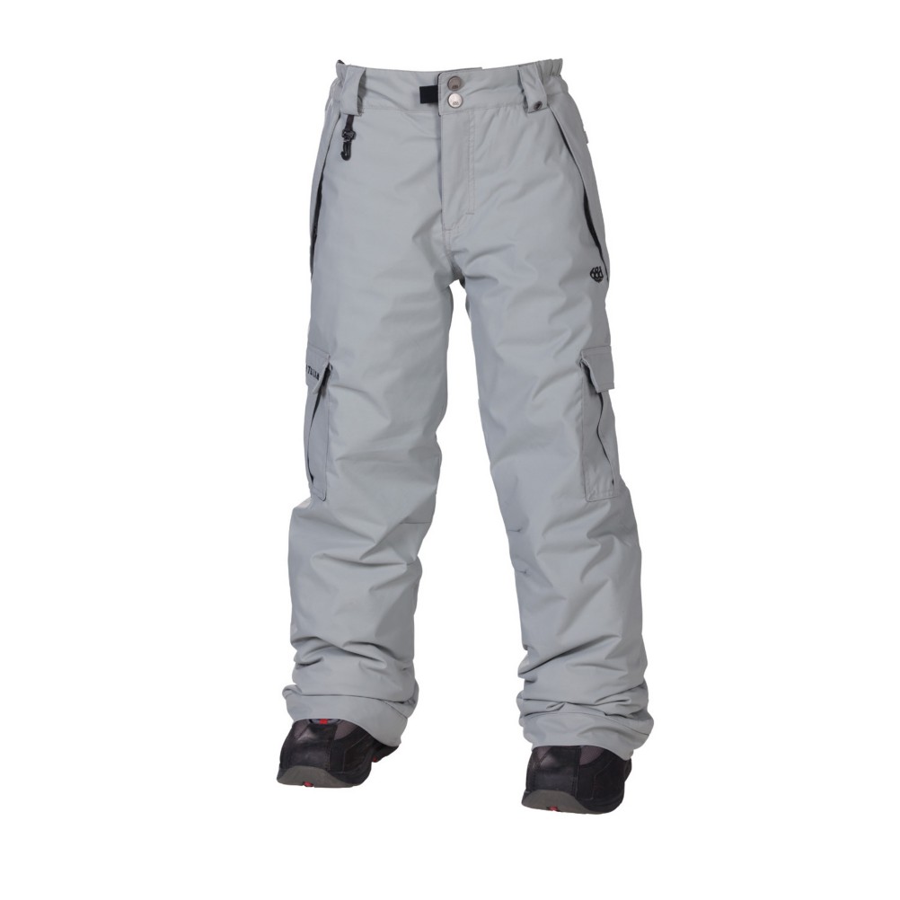686 Mannual Ridge Kids Snowboard Pants, Grey, swatch