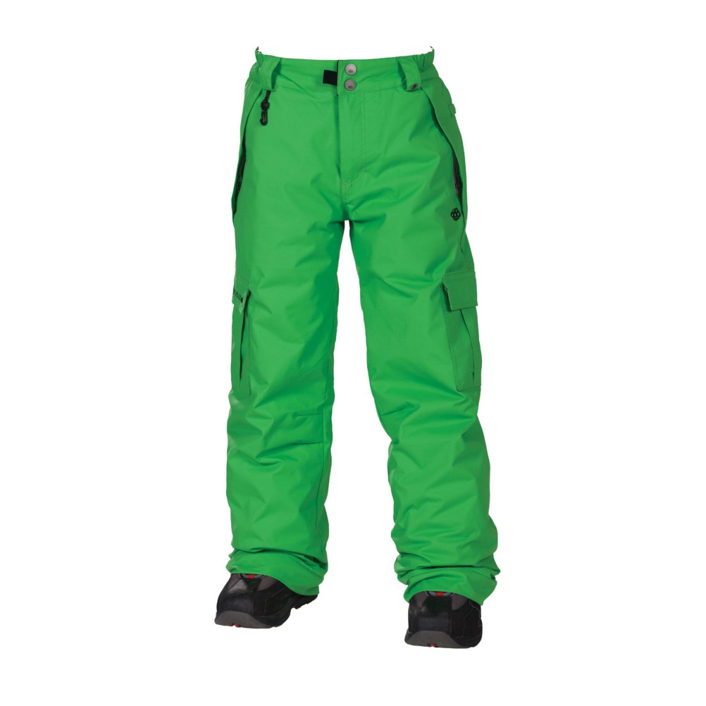 686 Mannual Ridge Kids Snowboard Pants, Grass, swatch