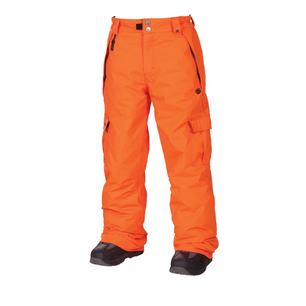 686 Mannual Ridge Kids Snowboard Pants, Orange, swatch