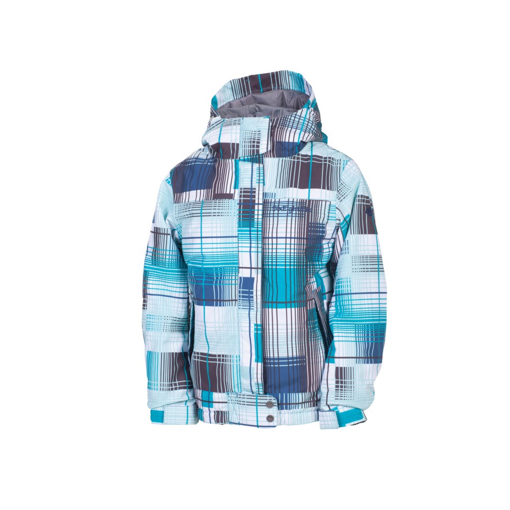686 Smarty Ginger Girls Snowboard Jacket, Storm Plaid, swatch