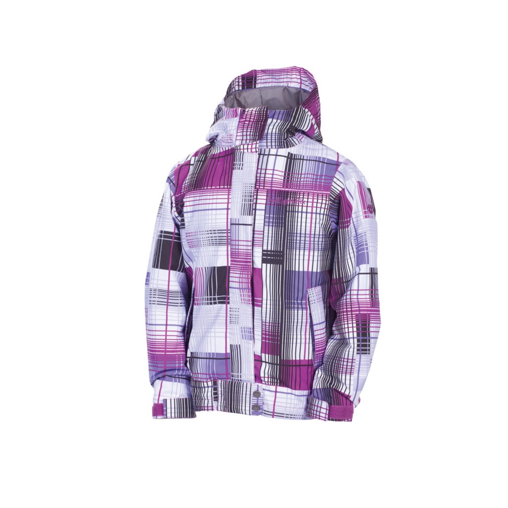 686 Smarty Ginger Girls Snowboard Jacket, Violet Plaid, swatch