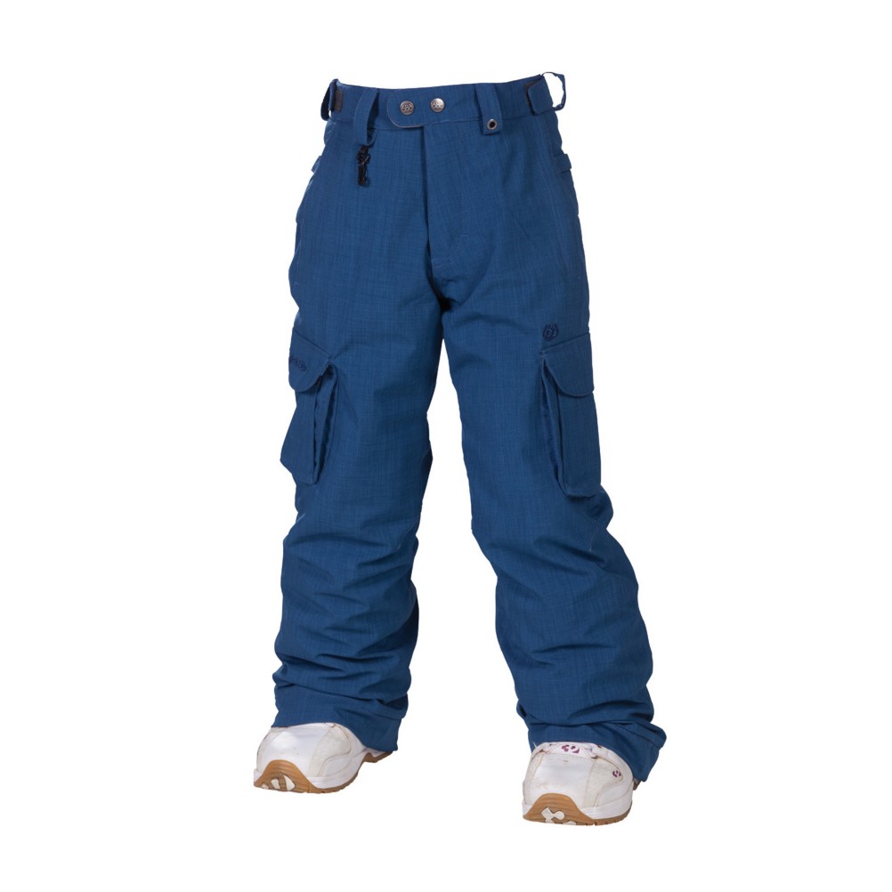 686 Smarty Mandy Girls Snowboard Pants, Storm Linen Denim, swatch