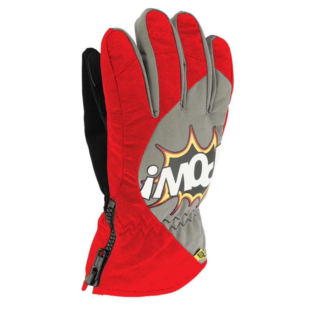 POW Grom Kids Gloves, Red, swatch