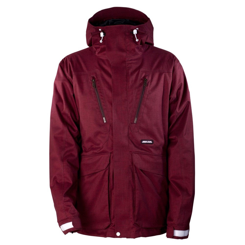 Armada Solo Mens Insulated Ski Jacket, Maroon, medium