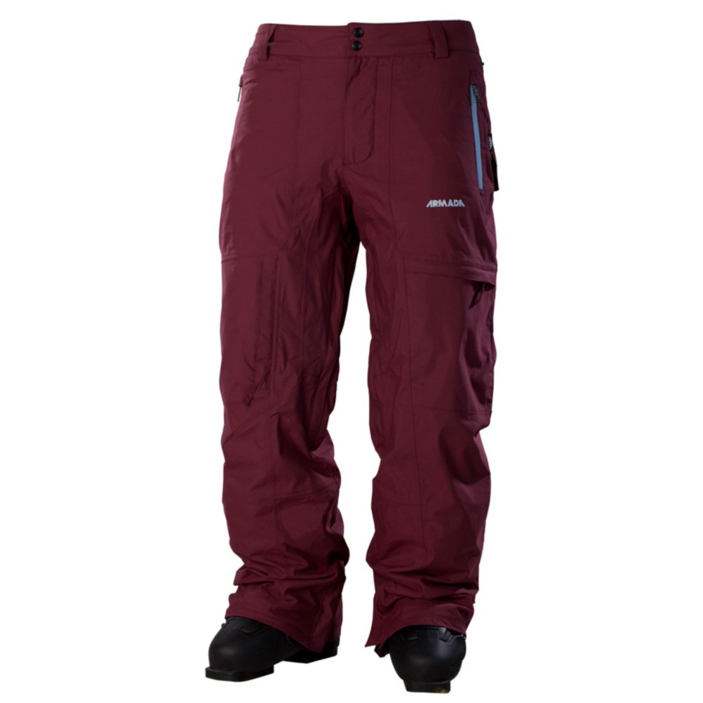 Armada Traverse Mens Ski Pants, Maroon, swatch