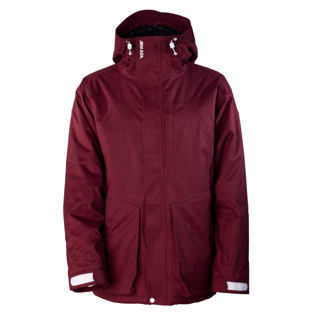 Armada Void Mens Insulated Ski Jacket, Maroon, swatch