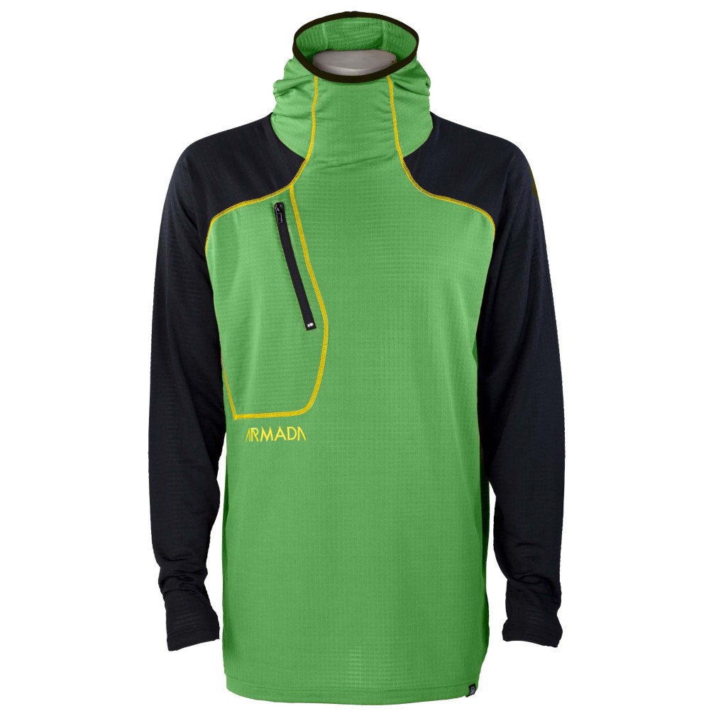 Armada Rotor Power Dry Mens Mid Layer, Green, swatch
