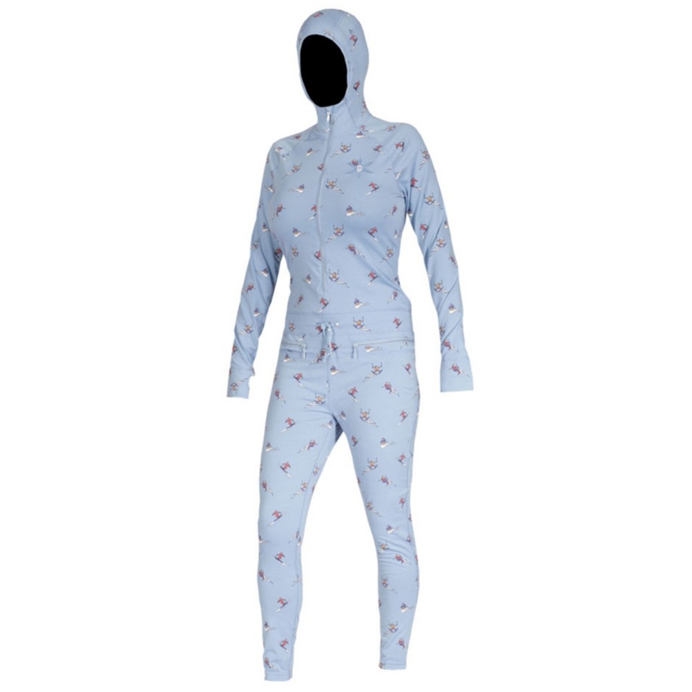 Air Blaster Ninja Suit Womens Long Underwear Top, Powder Blue Skier, medium