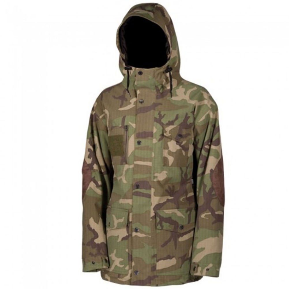 Air Blaster Grumpy Jacket Mens Insulated Snowboard Jacket, Camouflage Ripstop, medium