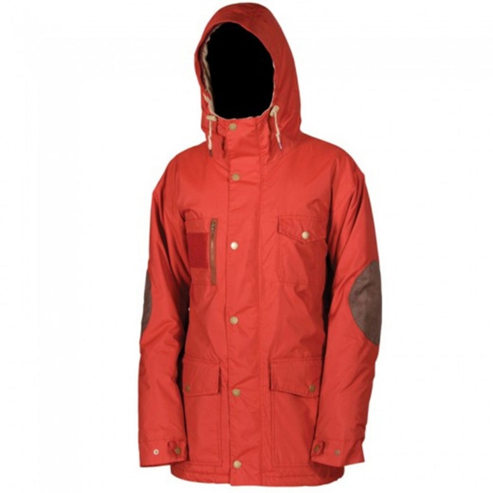 Air Blaster Grumpy Jacket Mens Insulated Snowboard Jacket, Crimson Oxford, medium